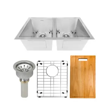 Tarja de submontar de acero inoxidable con contra Ekay EFU-311810ACO9 Satinada