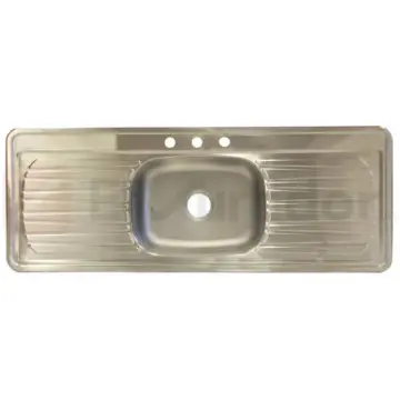 Tarja de Acero Inoxidable Con Dos Escurridores 144x54 Eb-técnica C-203n Satinado