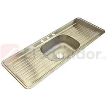 Tarja de Acero Inoxidable Con Dos Escurridores 144x54 Eb-técnica C-203n Satinado