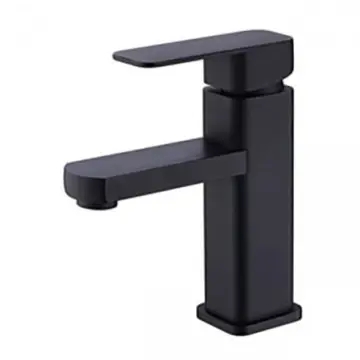 Monomando Valmex Para Lavabo Corto Tetra Black  Ce05.011 Negro