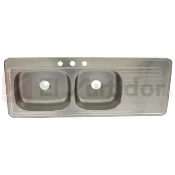 Tarja Doble Con Escurridero Derecho 144x54 Eb-técnica C-212n Satinado