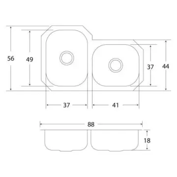 Tarja de Acero Inoxidable de Submontar Eb Tecnica Cs-214 88x56 Satín