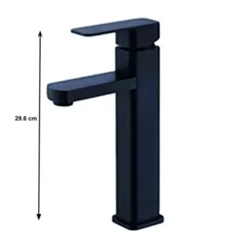Monomando Valmex Para Lavabo Alto Tetra Black Ce05.031 Negro