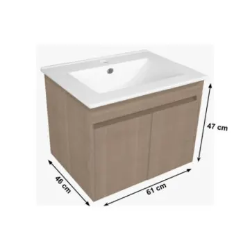 Tocador Tendennza Fragola 60 cm Con Lavabo 61x46x47 Mb2a Olmo
