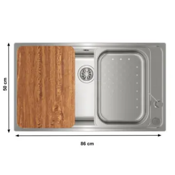 Tarja de Acero Inoxidable Teka Bahia de Empotrar 1C Plus 12127001 Acero Inoxidable