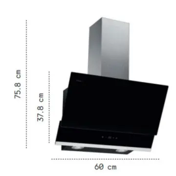 Campana A Pared 60 cm Nuur Camexpa60vtm Negro M Contactless