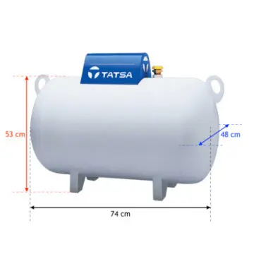 Tanque Estacionario Horizontal Tatsa  de 120 Litros Blanco