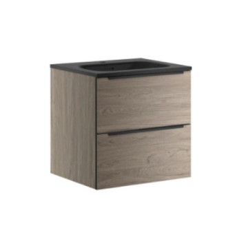 Tocador Suspendido Con Lavabo 60x50cm Moen Van1420 Gris Roble