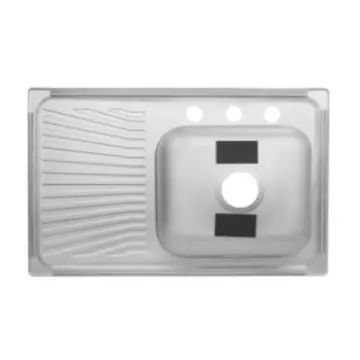 Tarja de Empotrar Eb Técnica  Marck 80x52 cm Escurridor Derecho K-102