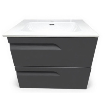 Tocador Vitale 80 Con Lavabo Sin Espejo Gris Brillo 90110