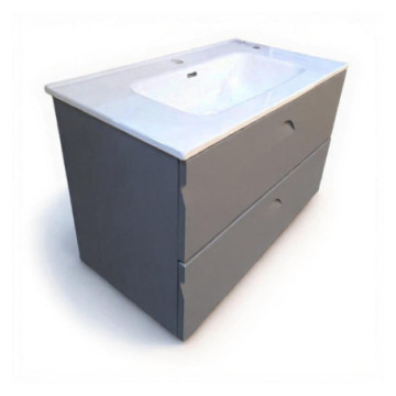 Tocador Vitale 80 Con Lavabo Sin Espejo Gris Brillo 90110