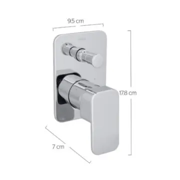 Monomando Urrea Para Tina/regadera Con Desviador 9436ny Cromo