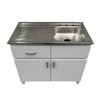 Base para fregadero con Tarja Acero Inoxidable FP100 con Escurridor Izquierdo