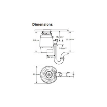 Triturador Insinkerator Evolution Plus 750sr 3/4hp 120v Gris