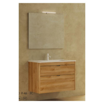 Tocador Esbaño Spazio Con Lavabo Orbis 80cm 90438 Honey Castelo