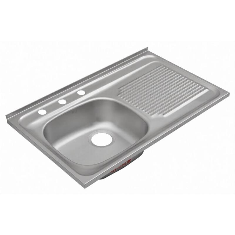 Tarja de Acero Inoxidable de Sobreponer Teka 80x50 Derecho