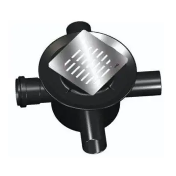 Coladera Baño Sanitario Con Rejilla Tuboplus 210059 Negra