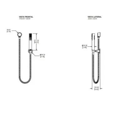 Regadera Manual de 2 Chorros Helvex Rm-30 Cromo