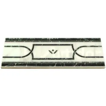 Cenefa Tesino  Porcelanite  10x30 Marfil Y Negro.