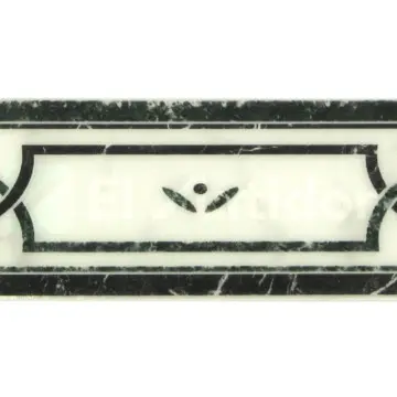 Cenefa Tesino  Porcelanite  10x30 Marfil Y Negro.