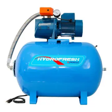 Equipo Hidroneumático de 80 litros Pedrollo JSWM2C-1/80LTCL azul.