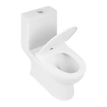 Sanitario Urrea Bravo Tz2062a02 4.8 Litros 1 Pieza Con Asiento Elongado Blanco