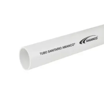 Tubo Sanitario Amanco 40 mm X 6 Metros E/l 33417 Blanco