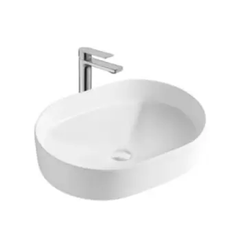 Lavabo Ovalado de Sobreponer Natia Fresno Blanco