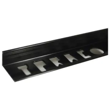 Tiraprac L de Aluminio Creaciones Practicas 1cm X 2.44m 660 Negro Brillante