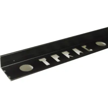 Tiraprac L de Aluminio Creaciones Practicas 1.25cm X 2.44m 693 Negro Mate