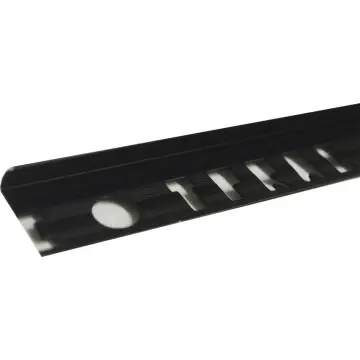 Tiraprac C de Aluminio Curvo Creaciones Practicas 1cm X 2.44m 698 Negro Mate