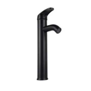 Monomando Ecológico Alto Para Lavabo Dica 4435.2 Negro Mate