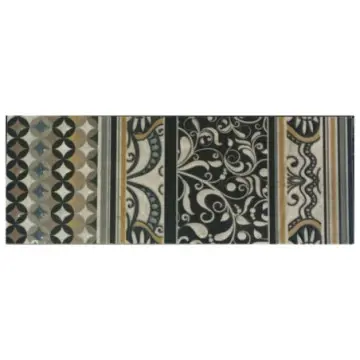 Cenefa Mazaryk Porcelanite M606106 9.5x25.7 Gris/negro