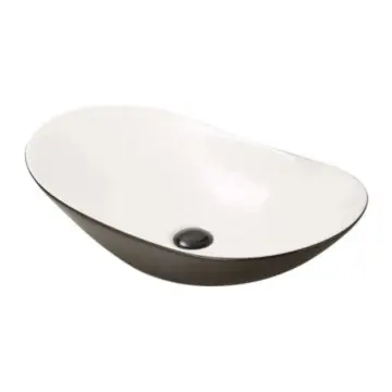 Lavabo Sobre Cubierta Tendenzza Alessandro Pl017 Blanco / Negro