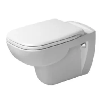 Sanitario Suspendido Duravit  D-code Dc2535090215 Kit Con Asiento Blanco Pulsor Cromado