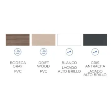 Tocador Con Patas Espejo Y Lavabo Vitale 60 91273 Gris Lacado