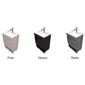 Tocador Con Lavabo de Una Perforación Valmex Oviedo 51x35x80 Olivo