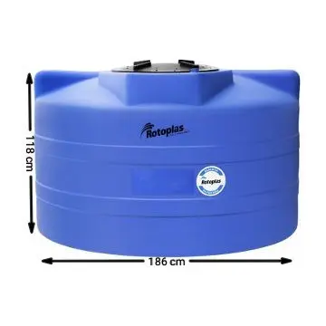 Cisterna de 2800 Litros Rotoplas Equipada Con Bomba, Filtro Y Accesorio 510157 Azul