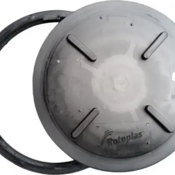 Tapa Y Arillo Para Cisterna Click 60cm Rotoplas 310323 Negra