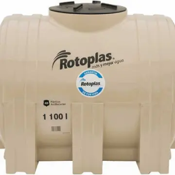 Tinaco Sisterna Horizontal Con Filtro Y Accesorios Rotoplas 500018 Garantia de Por Vida 1100 L Beige