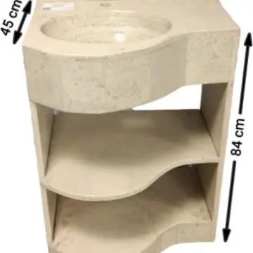 Tocador Jacarandas Pianito 60x45 Mármol Travertino