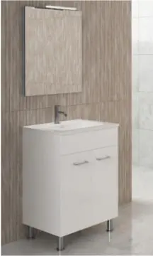 Tocador Esbaño Nova 60 Con Espejo Y Lavabo Orbis Blanco 91323