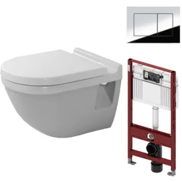 Sanitario Suspendido Duravit Starck 3 St32200090315 Con Asiento Blanco