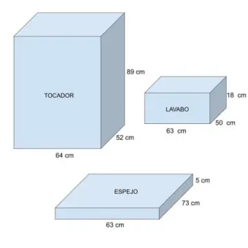 Tocador Band 60 Con Espejo Y Lavabo Orbis Blanco Mate 91407