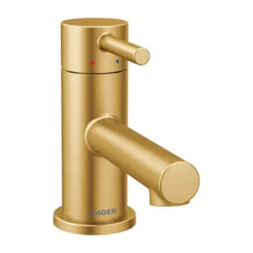 Monomando Bajo Para Lavabo Moen Aling 6191bg Oro Cepillado