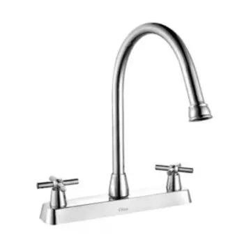 Mezcladora Para Fregadero Taladros Separados Cuello Alto Dica 4337 Cromo