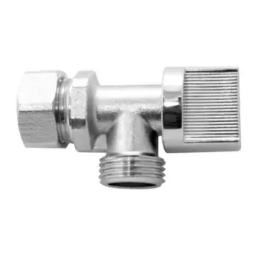 Llave Angular de Barril Miber 1/2x1/2 Vp-ae5812 De 1/4 Vuelta Cromo