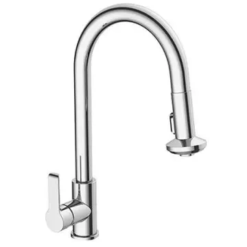 Monomando Para Fregadero Urrea 9447 Nariz Retráctil Cromo