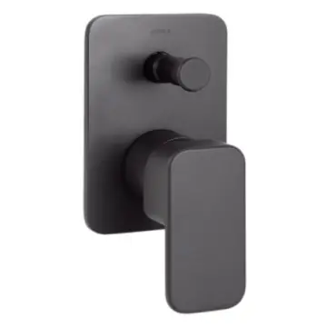 Monomando Para Regadera Urrea Itua 9436ny.2 Con Desviador Negro