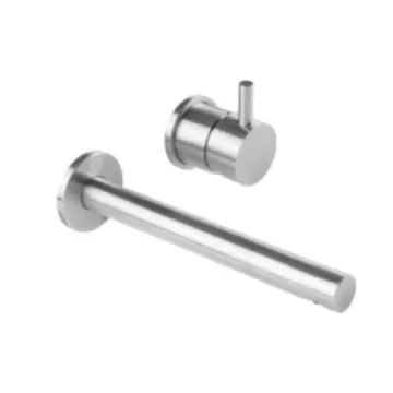 Monomando de Pared Para Lavabo Urrea Inox 9036inox.9 Satín
